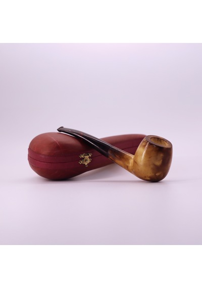 Klasik Düz Model El Yapımı Lületaşı Pipo Blok Meerschaum Gövde Akrilik Ağızlık Özel Seri