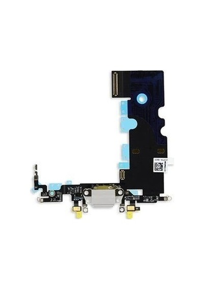 Apple Uyumlu iPhone 8 Şarj Soketi Kulaklık Mikrofon Film Bordu Beyaz