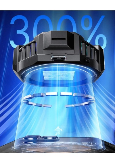 Fan Soğutucu Rgb Led Işıklı Isı Derece Göstergeli Cep Telefon Soğutucu Radyatör