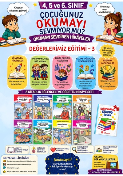 5. Sınıf 10'lu Hikaye Kitapları Seti- Okumayı Sevdiren 32 Sayfalık Öyküler