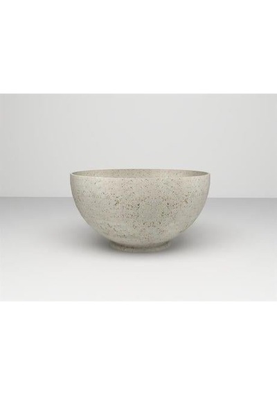 Nuano Consept Krater Serisi Yuvarlak Saksı Bej 50x25
