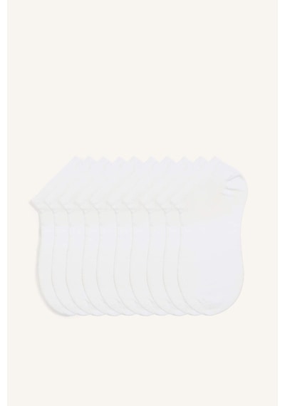 Defacto Erkek 10lu Pamuklu Sneaker Beyaz Çorap I3490axnswt1 Beyaz-wt1