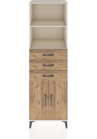 Hyperion Dolap 3 Raflı 3 Çekmeceli 2 Kapaklı 60x44x195 Aytaşı-çam Aytası