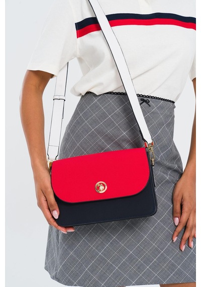 U.s Polo Assn U.s. Polo Assn. Us25246 Kadın Çanta Lacivert Kırmızı Beyaz