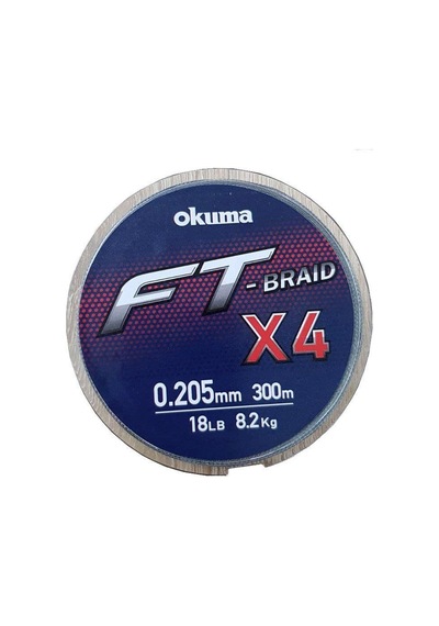 Okuma Ft-x4 Braided Line 300 Mt Grey Örgü Ip Misina