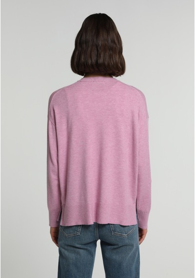 Colin's Colins Regular Fit Yuvarlak Yaka Düz Kadın Pembe Kazak Cl1081242 Q1.v2 Pme Pink Melange