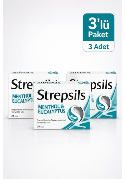 Strepsils Mentollü 24 Pastil 3 Adet