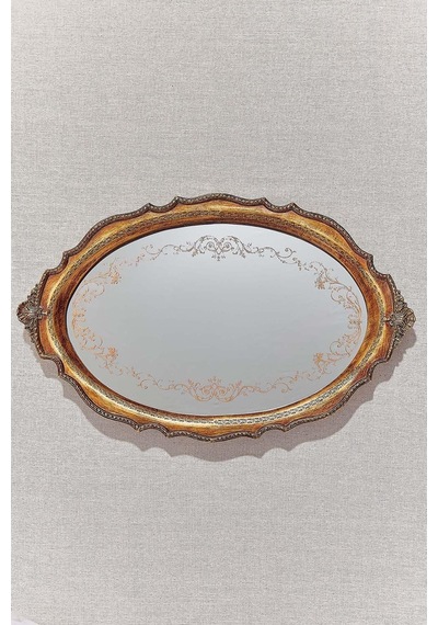 Nostalji Tepsi 38x24 Cm Gold