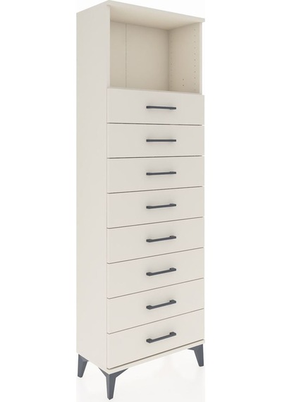 Arges Dolap Tek Raflı 8 Çekmeceli 60x30x182 Aytaşı-aytaşı Aytaşı