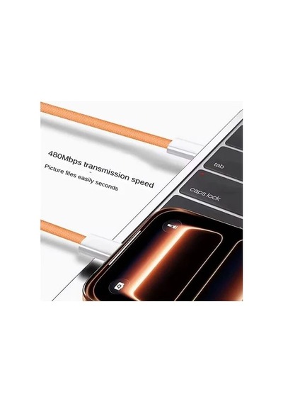 60w Apple İphone Uyumlu İphone 17 / 17 Pro / 17 Air / 17 Pro Max Uyumlu Hasır 1 Metre Hızlı Şarj Kablosu Type-c To Type-c