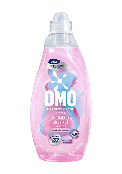 Omo Express Fresh Sensitive Beyaz Ve Renkliler Sıvı Çamaşır Deterjanı 1480 Ml 5 Adet 2'li Set