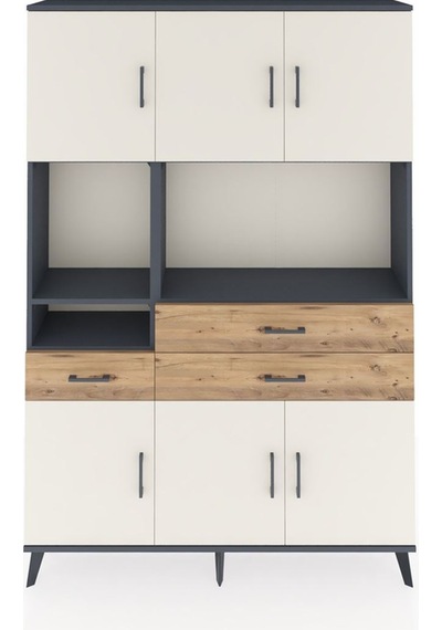 Arges Dolap 9 Raflı 3 Çekmeceli 6 Kapaklı 132x30x195 Antrasit-aytaşı/çam Aytası/atlas Çam Arges Dolap 9 Raflı 3 Çekmeceli 6 Kapaklı 132x30x195 Antrasit-aytaşı/çam Aytası/atlas Çam