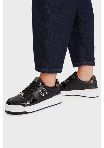 Guess Maggnet Logolu Sneaker Ayakkabı Flfmagele12 Kadın Ayakkabı Flfmag Ele12 Black Siyah