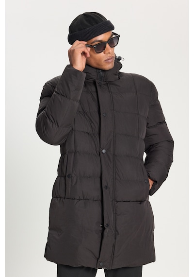 AC&Co / Altınyıldız Classics Erkek Sıyah Standart Fit Normal Kesim Kapüşonlu Dik Yaka Yan Cepli Kaban Siyah AC&Co / Altınyıldız Classics Erkek Sıyah Standart Fit Normal Kesim Kapüşonlu Dik Yaka Yan Cepli Kaban Siyah