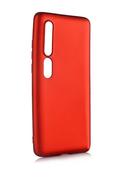 Noktaks - Xiaomi Uyumlu Xiaomi Mi 10 - Kılıf Mat Renkli Esnek Premier Silikon Kapak - Kırmızı