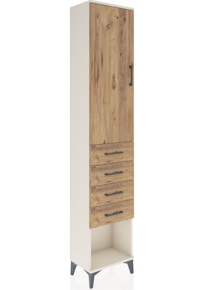 Arges Dolap 2 Raflı 4 Çekmeceli Tek Askılı 44x30x221 Aytaşı-çam Aytası