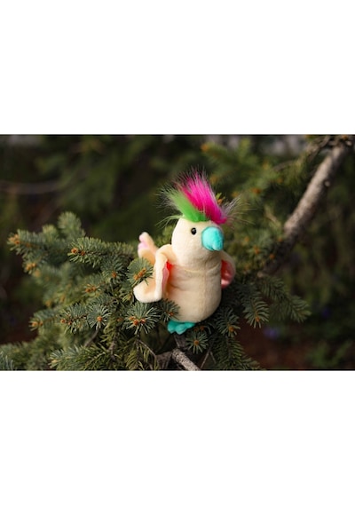 Pompom Kakadu Papağan Peluş 20 Cm Çok Renkli
