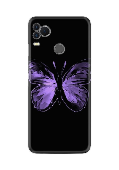 Omix X400 Kılıf Resimli Desenli Silikon Platinium Series Black Butterfly 1879