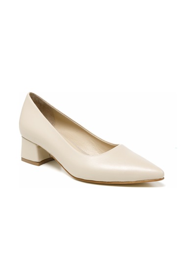 Topuklu/ Stiletto Kadın Rc-4004 Deriden Krem Krem