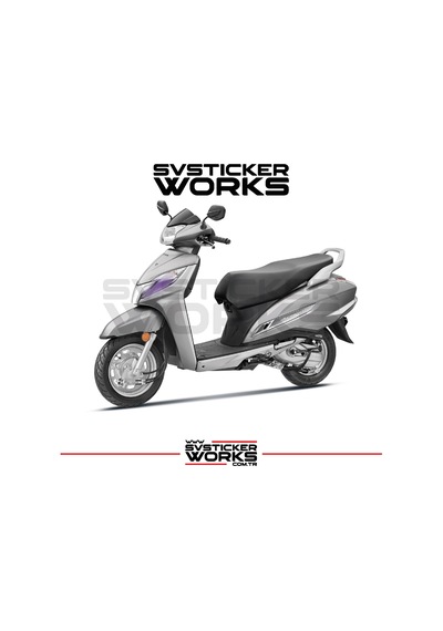 Honda Activa S Far Sticker Şeffaf Folyo Mor