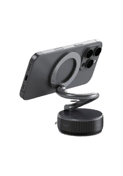 Linktech H884 Premium Magepro Vakum Tabanlı Mıknatıslı Telefon Tutucu Siyah