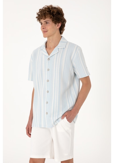 U.s. Polo Assn. Erkek Açık Mavi Gömlek Örme 50306895-vr003 Acık Mavı