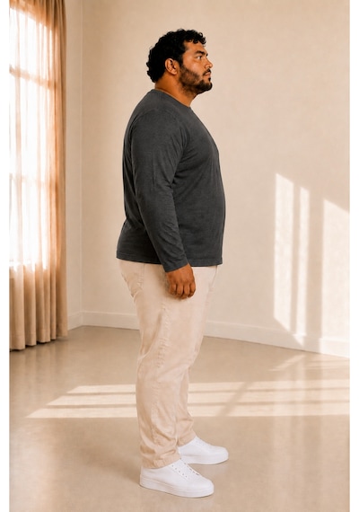 Sngl Tekstil Erkek Büyük Beden Oversize Uzun Kollu T-shirt 3xl 4xl 5xl 6xl 7xl 8xl 9xl Gri Antrasit