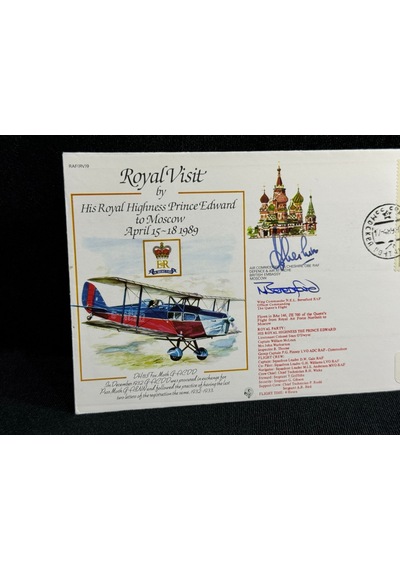 1989 İngiltere Kraliyet Hava Kuvvetleri Prens Edward Moskova Ziyareti İmzalı Limited Royal Air Force Raf