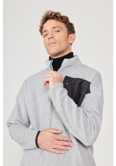 AC&Co / Altınyıldız Classics Erkek Gri Melanj Oversize Fit Geniş Kesim Bato Yaka Cep Detaylı Fermuarlı Isı Tutan Polar Sweatshirt 4A5222100216GMJXL AC&Co / Altınyıldız Classics Erkek Gri Melanj Oversize Fit Geniş Kesim Bato Yaka Cep Detaylı Fermuarlı Isı Tutan Polar Sweatshirt 4A5222100216GMJXL