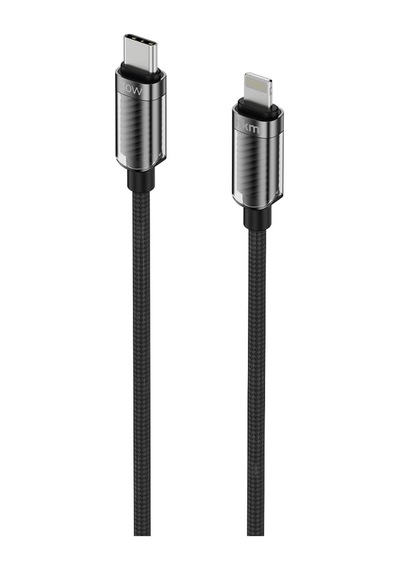 Knıt Glam 30w Hızlı Şarj Destekli, Type-c To Lightning Şarj Ve Data Aktarım Kablosu, 1 Metre, Siyah