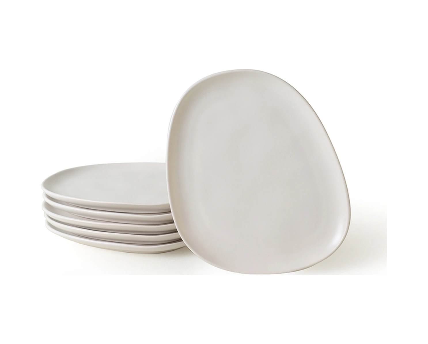 Keramika Mat Beyaz Tetra Pasta Tabağı 23 Cm 6 Adet