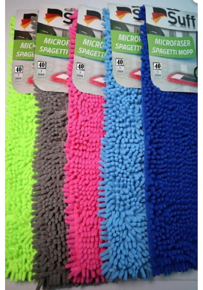 Suff 2 Adet Nemli Ve Kuru Makarna Mop Ucu Mikrofiber Paspas Yedeği 40 Cm