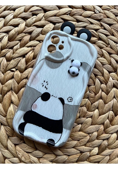 Apple iPhone 11 Uyumlu Darbeye Dayanıklı Ve Sevimli Silikon Kılıf Siyah-beyaz