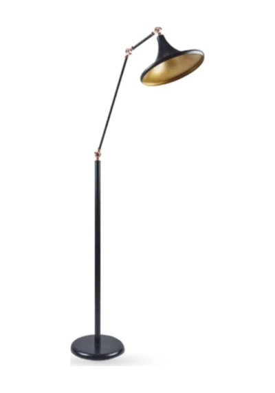 Mylights Retro Mafsalı Hareketli Lambader Köşe Lambası Köşe Lam Siyah