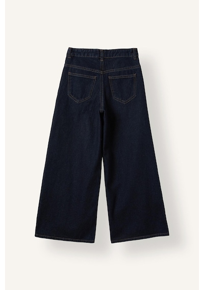 Defacto 90s Wide Leg Düğmeli Jean Pantolon Kız Çocuk H6248a826aunm34 Mavi-nm34