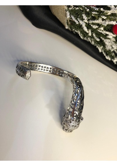 Jaguar Panter Italyan 925 Ayar Gümüş Sevgiliye Eşe Anneye Bileklik