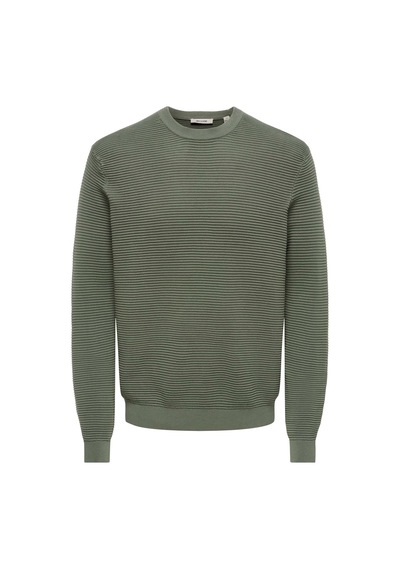 Only & Sons Onsron Reg Ls Crew Neck Knıt Noos Castor Gray Çok Renkli