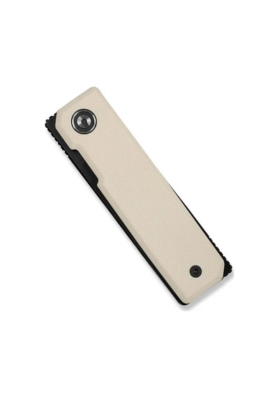 Civivi Kukei Ivory G10 Handle Black Stonewashed Nitro-v Blade Kamp Çakı Beyaz