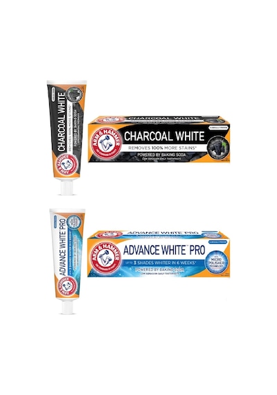 Arm & Hammer Charcoal White + Advence White Pro Diş Macunu 2 x 75 ML