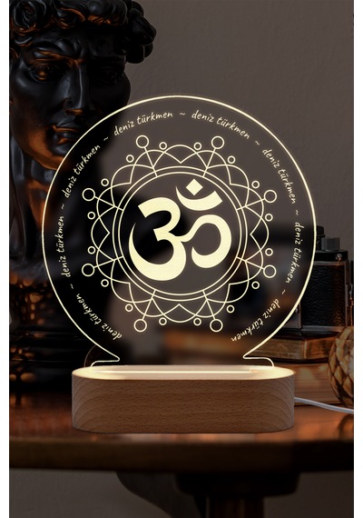 Yoga Om Sembollü Kişiye Özel Ledli Gece Lambası Masif Ahşap Tabanlı Usb Kablolu Pleksi Led Gece Lambası Yoga Om Sembollü Kişiye Özel Ledli Gece Lambası Masif Ahşap Tabanlı Usb Kablolu Pleksi Led Gece Lambası