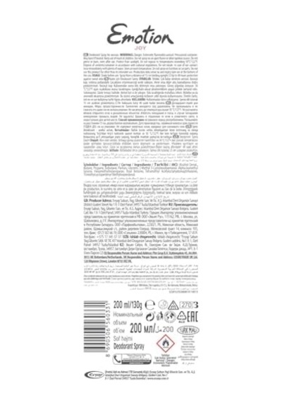 Emotion Joy Deodorant, 200 Ml