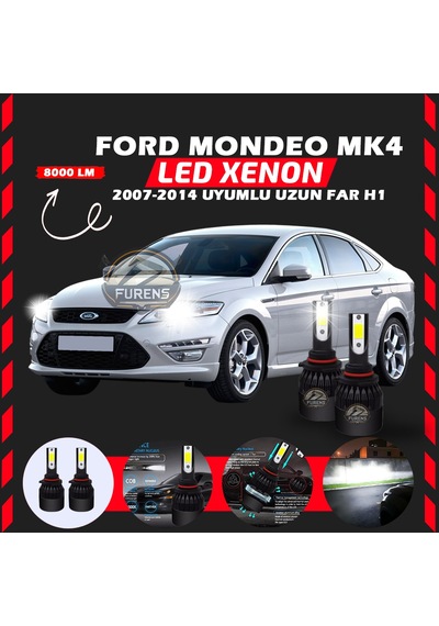 Ford Mondeo Mk4 2007-2014 Uzun Far Uyumlu Şimşek Etkili Led Xenon Light Series H1