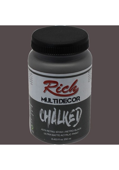Rich Multi Decor Chalked Akrilik Boya 250Ml 4578 Retro Siyah
