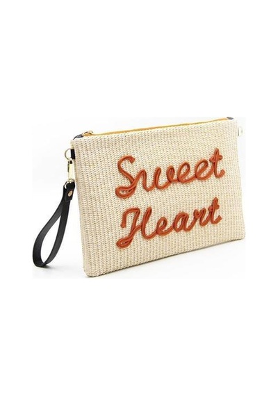 Silver Polo Sp1034 Kadın Portföy & Clutch Dokuma Hasır Bej-orange