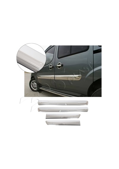 Fiat Doblo Uyumlu 2006-2010 Krom Yan Kapı Çıtası 4 Parça Paslanmaz Çelik