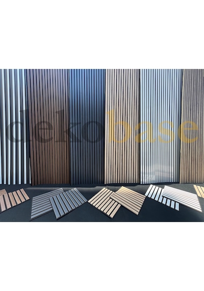 Açık Gri 40x270cm Yeni Nesil Akustik Ahşap Duvar Paneli