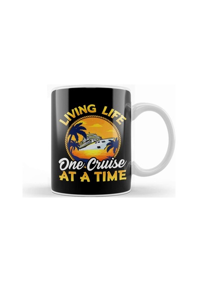 Cute & Funny Living Life One Cruise At A Time Kupa Bardak Porselen Karışık
