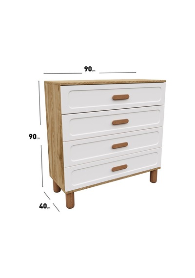 Flora Bohem Serisi 4 Çekmeceli Şifonyer Mdf Mebran Kapaklı Ceviz Aytaşı 90x90 Cm Ceviz - Ekru Flora Bohem Serisi 4 Çekmeceli Şifonyer Mdf Mebran Kapaklı Ceviz Aytaşı 90x90 Cm Ceviz - Ekru