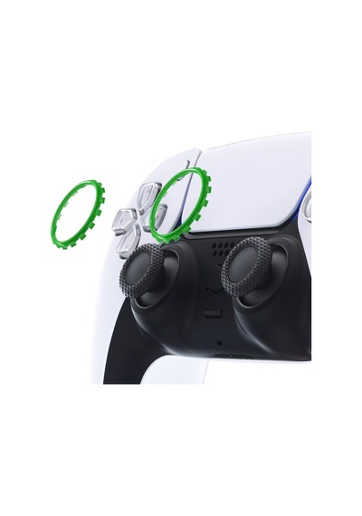 Ps5 Dualsense Analog Halka Yüzük Playstation 5 Kol Accent Ring Dekoratif Yedek Parça 2 Adet Yeşil