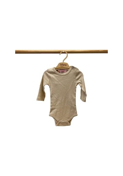 Tiffany Baby & Kids Tiffany Baby Organik Theme Uzun Kol Çıtçıtlı Body 88011 Toprak